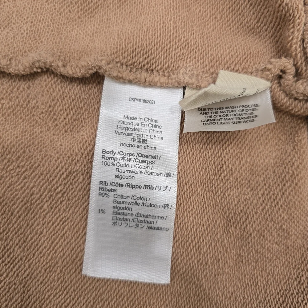 Madewell (Re)sourced Cotton Short-Sleeve Relaxed Sweatshirt In Sandstone Size S - Picture 6 of 7